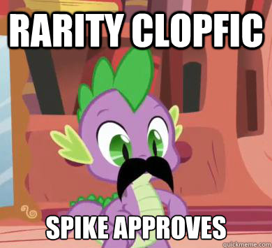 rarity clopfic Spike approves  My little pony