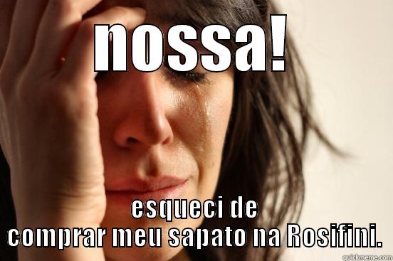 NOSSA! ESQUECI DE COMPRAR MEU SAPATO NA ROSIFINI. First World Problems