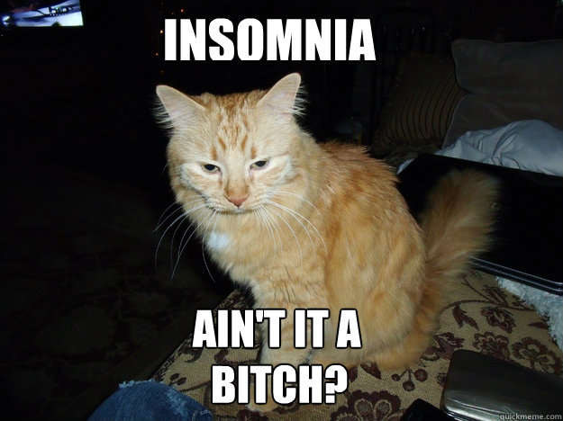Insomnia ain't it a  bitch?  