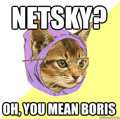Netsky? Oh, you mean Boris  Hipster Kitty