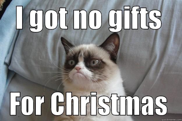 I GOT NO GIFTS FOR CHRISTMAS Grumpy Cat