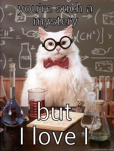 YOU'RE SUCH A MYSTERY BUT I LOVE ITT Chemistry Cat