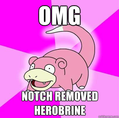 OMG Notch removed Herobrine  