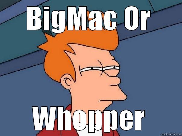 BIGMAC OR WHOPPER Futurama Fry