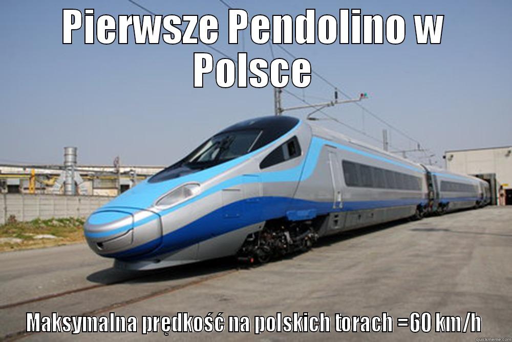 PIERWSZE PENDOLINO W POLSCE MAKSYMALNA PRĘDKOŚĆ NA POLSKICH TORACH =60 KM/H Misc