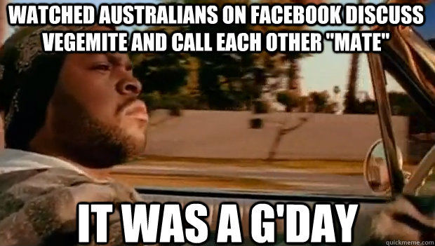 Watched Australians on Facebook discuss Vegemite and call each other 