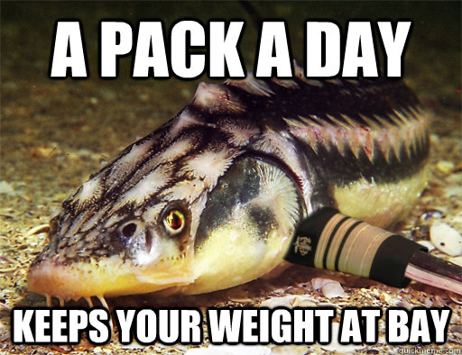 A pack a day Keeps your weight at bay  