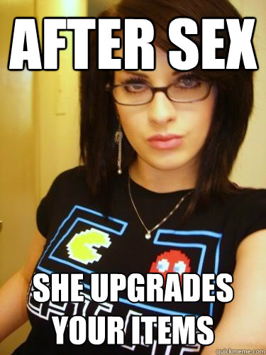 after sex she upgrades your items  Cool Chick Carol