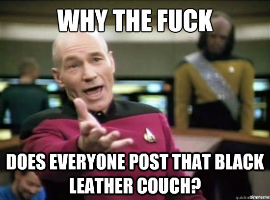 Why the fuck does everyone post that black leather couch?  Annoyed Picard HD