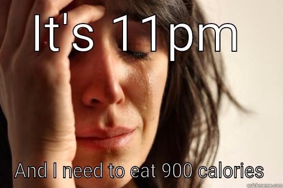 IT'S 11PM AND I NEED TO EAT 900 CALORIES First World Problems