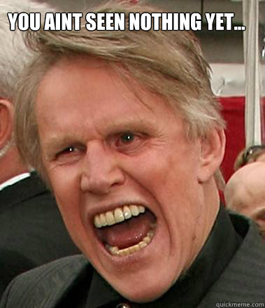 YOU AINT SEEN NOTHING YET...
   Gary Busey