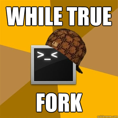 WHILE TRUE FORK - WHILE TRUE FORK  Scumbag Bash Script