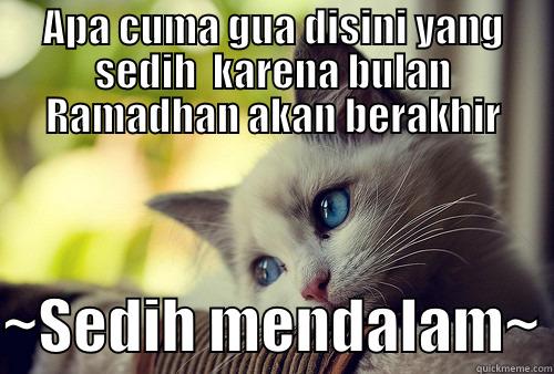 APA CUMA GUA DISINI YANG SEDIH  KARENA BULAN RAMADHAN AKAN BERAKHIR  ~SEDIH MENDALAM~ First World Problems Cat