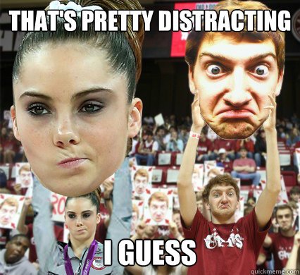 THAT'S PRETTY DISTRACTING I GUESS  Unimpressed Maroney with Alabama Face Guy