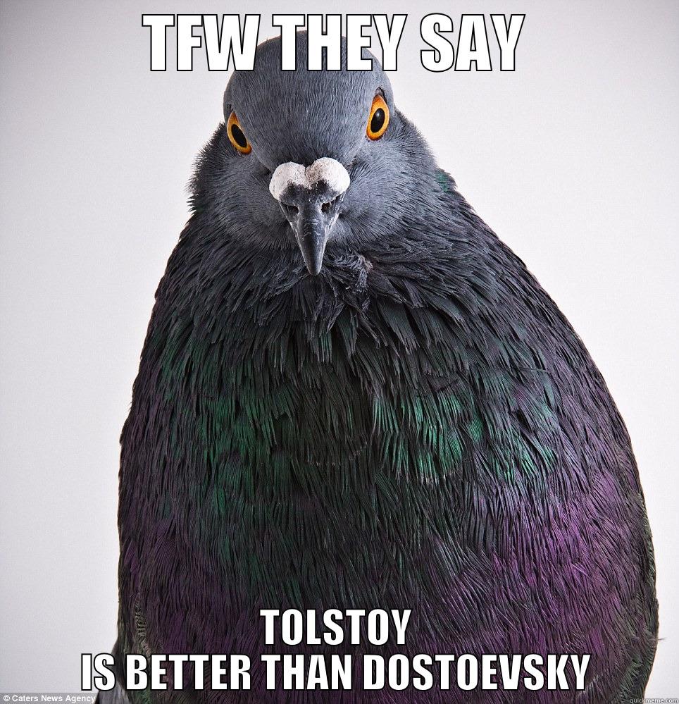 TFW THEY SAY TOLSTOY IS BETTER THAN DOSTOEVSKY Misc