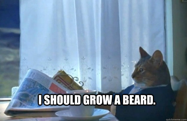 I should Grow A Beard.  Sophisticated Cat