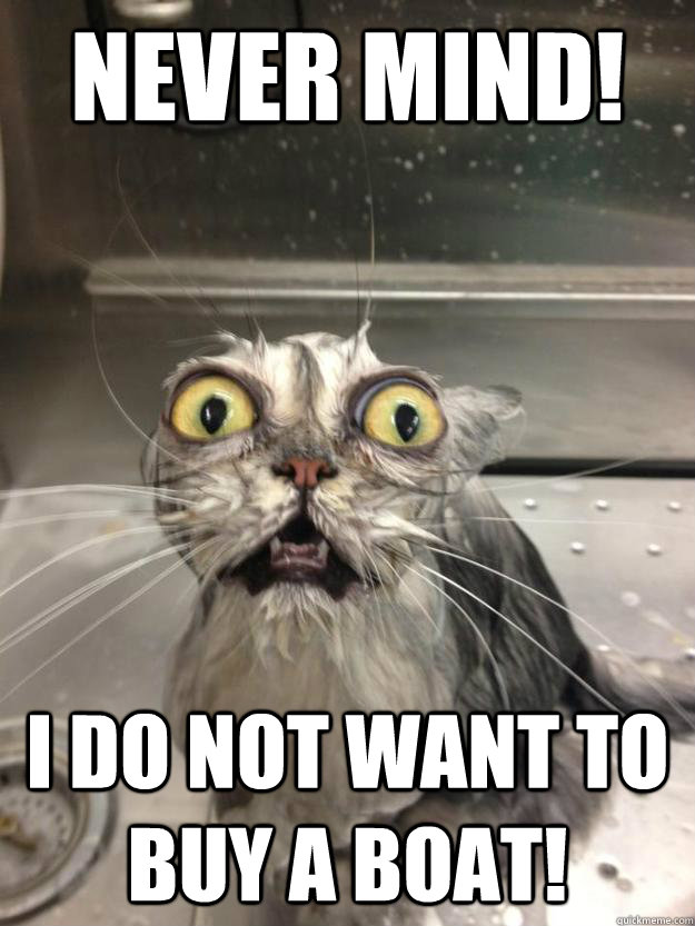 Never mind! I do NOT want to buy a boat!  cat meth