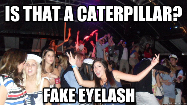 is that a caterpillar? fake eyelash  