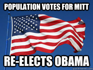 population votes for mitt re-elects obama  