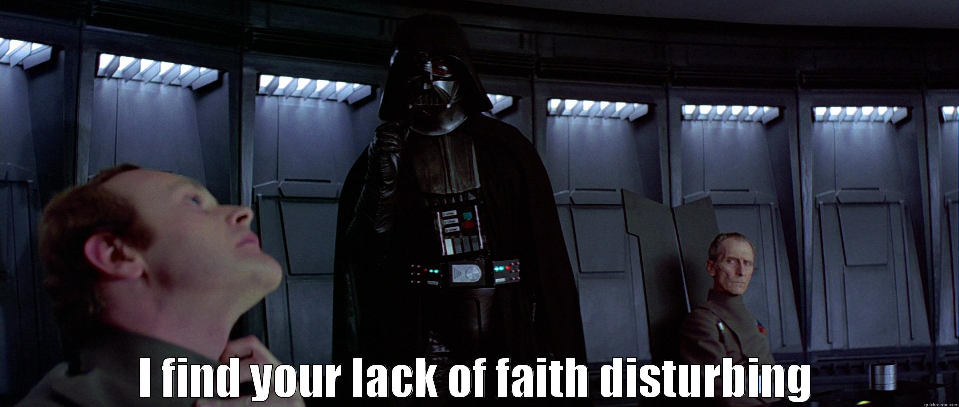 faith disturbing -  I FIND YOUR LACK OF FAITH DISTURBING Misc