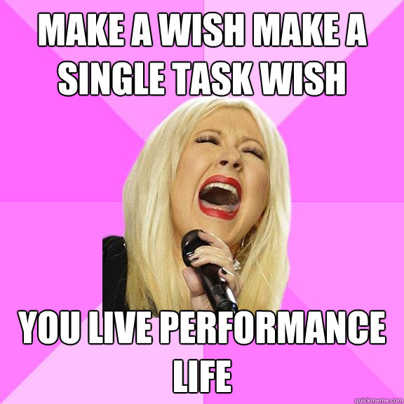 MAKE A WISH MAKE A SINGLE TASK WISH YOU LIVE PERFORMANCE LIFE  Wrong Lyrics Christina