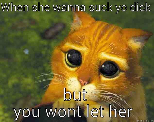 WHEN SHE WANNA SUCK YO DICK  BUT YOU WONT LET HER  Misc