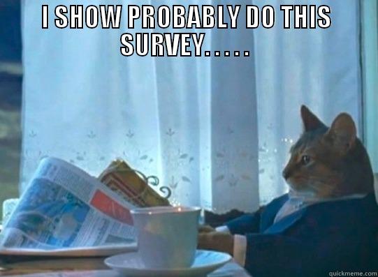 I SHOW PROBABLY DO THIS SURVEY. . . . .   Misc