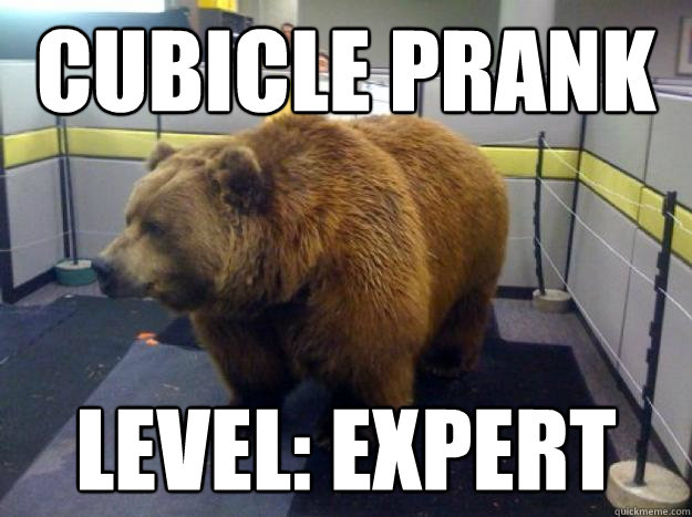 Cubicle Prank Level: Expert - Cubicle Prank Level: Expert  Office Grizzly