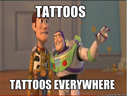 tattoos tattoos everywhere  woody and buzz