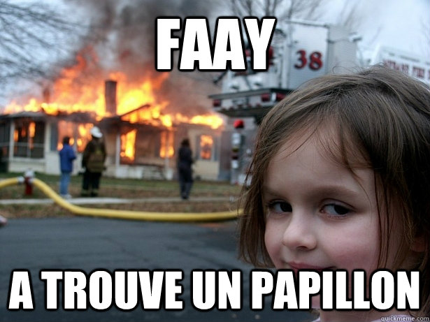 Faay a trouve un papillon  Disaster Girl