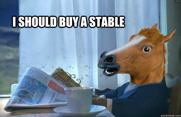 I SHOULD BUY A STABLE - I SHOULD BUY A STABLE  Well, he went out and did it.