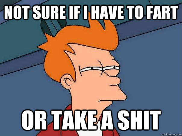 Not sure if i have to fart Or take a shit  Futurama Fry