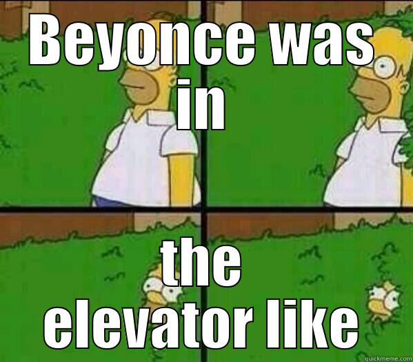 BEYONCE WAS IN THE ELEVATOR LIKE Misc