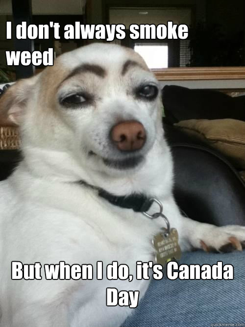 I don't always smoke weed But when I do, it's Canada Day  