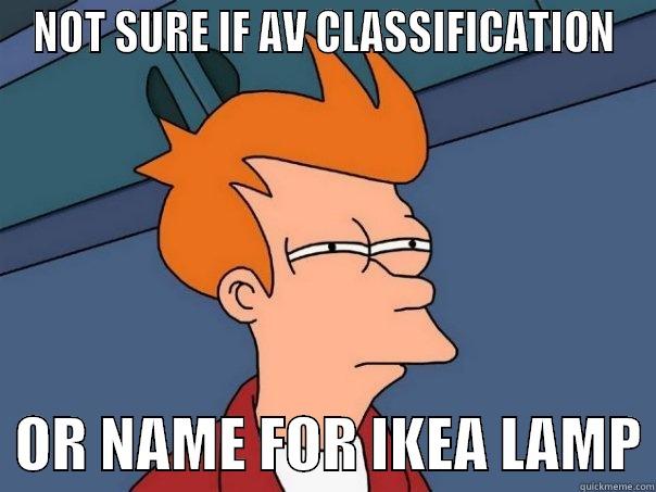NOT SURE IF AV CLASSIFICATION   OR NAME FOR IKEA LAMP Futurama Fry