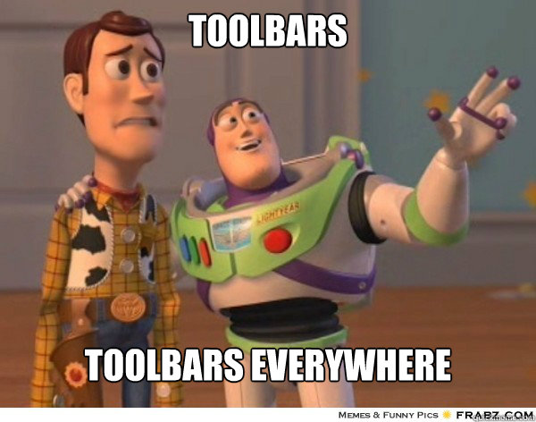 Toolbars Toolbars everywhere - Toolbars Toolbars everywhere  Buzzlightyear