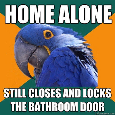 Home alone still closes and locks the bathroom door  