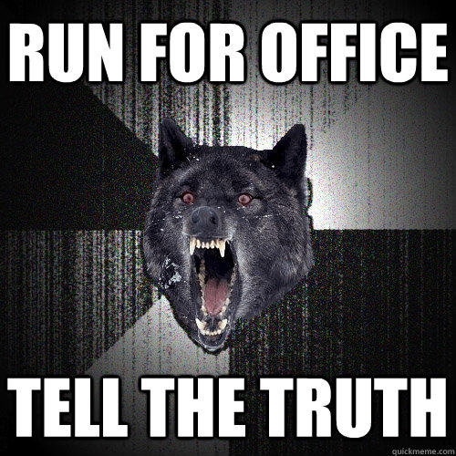 run for office tell the truth  