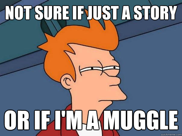 not sure if just a story or if I'm a muggle - not sure if just a story or if I'm a muggle  Futurama Fry