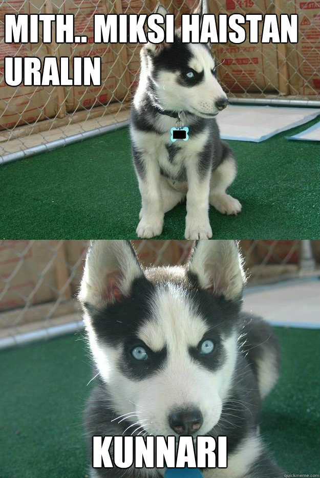 mith.. miksi haistan uralin kunnari  Insanity puppy