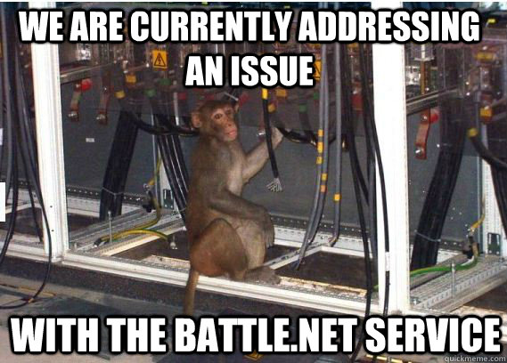 We are currently addressing an issue With the Battle.net service  