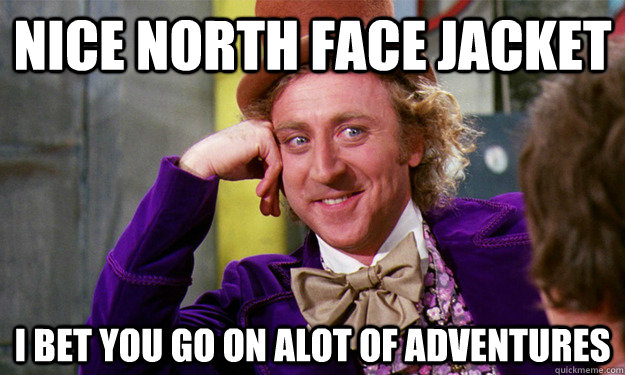 NICE NORTH FACE JACKET I bet you go on alot of adventures  