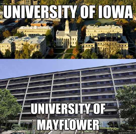 university of iowa university of mayflower  iowa memes
