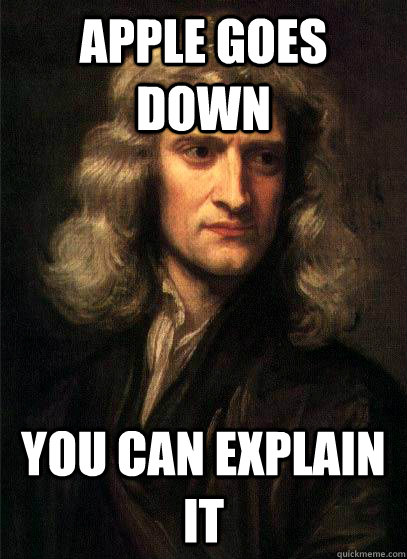 Apple Goes DOWN You Can Explain it  Sir Isaac Newton