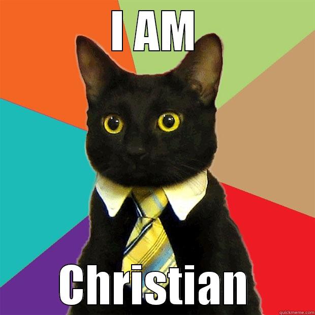 I AM CHRISTIAN Business Cat