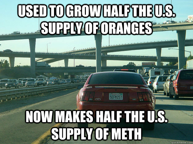 used to grow half the u.s. supply of oranges now makes half the u.s. supply of meth  