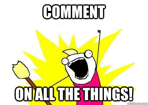 comment on All the things!  reddit x all the y