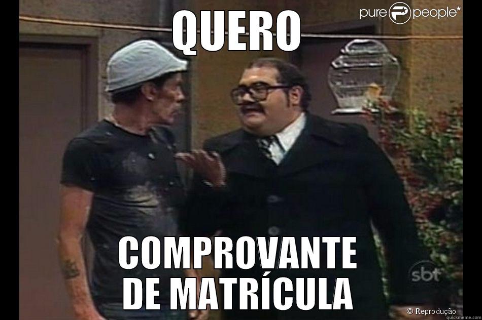 QUERO COMPROVANTE DE MATRÍCULA Misc