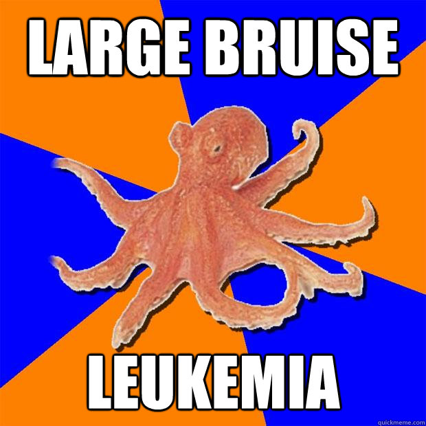 large bruise Leukemia  Online Diagnosis Octopus