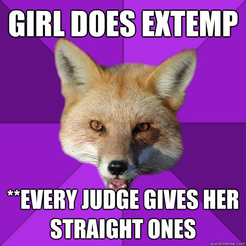 GIRL DOES EXTEMP **EVERY JUDGE GIVES HER STRAIGHT ONES  Forensics Fox